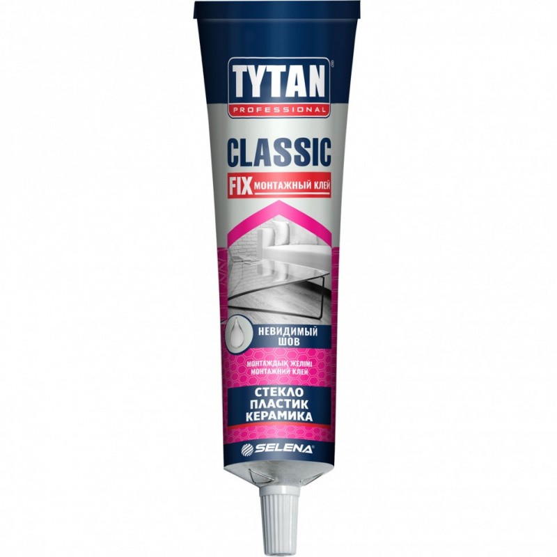 TYTAN PROFESSIONAL CLASSIC FIX клей монтажный каучуковый, блистер, прозрачный (100мл)