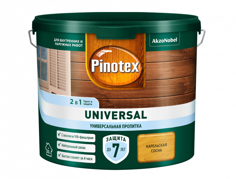 Пропитка Pinotex Universal 2 в 1 Карельская сосна 2,5л