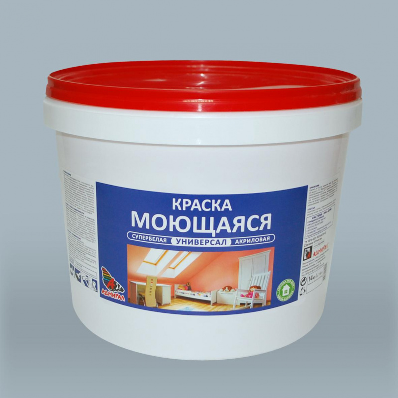 Краска МОЮЩАЯСЯ Профи 14кг "АДМИРАЛ"