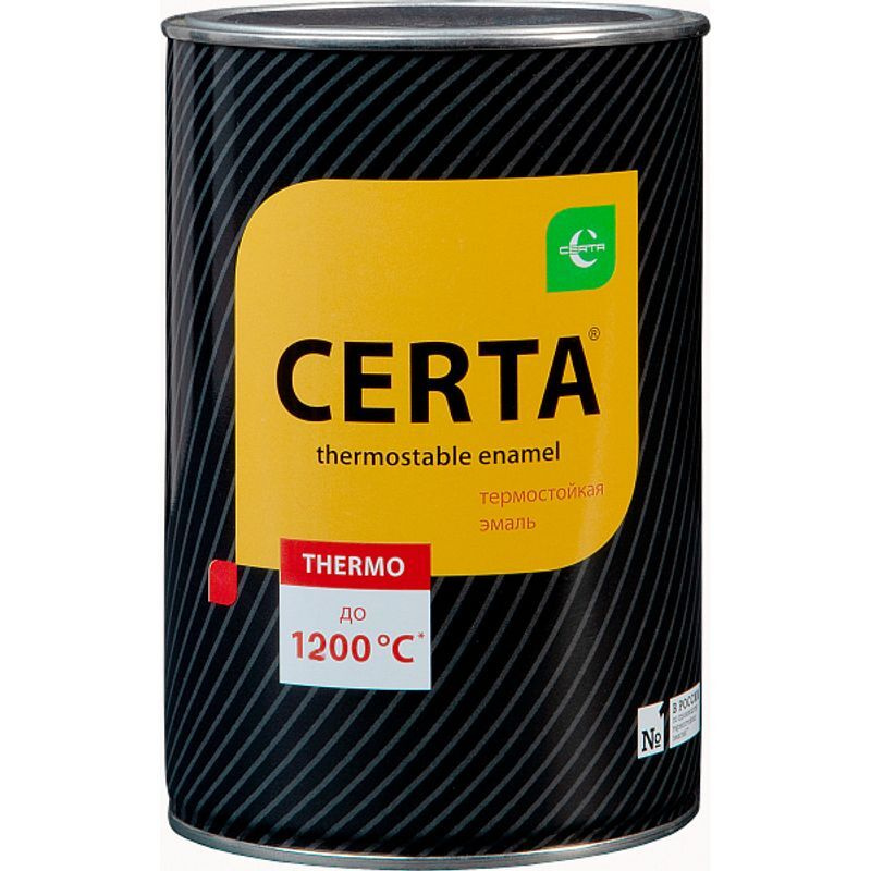 Термостойкая эмаль ЦЕРТА серебристая до 700 °C 0,8 кг
