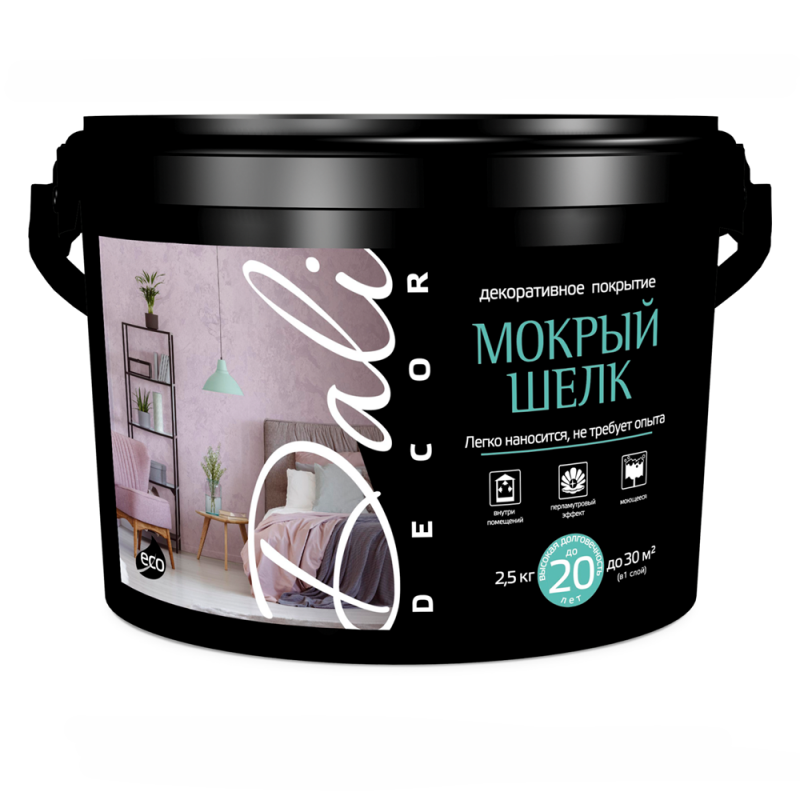 ШТУКАТУРКА ДЕКОР. "DALI-DECOR" "МОКРЫЙ ШЕЛК" 5 КГ (1) "РОГНЕДА"
