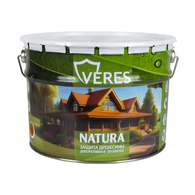 ПРОПИТКА ДЕКОРАТИВНАЯ "NATURA" ПАЛИСАНДР 9 Л "VERES"