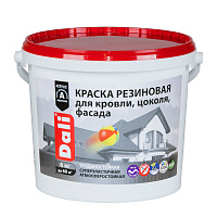 КРАСКА РЕЗИНОВАЯ "DALI" ТЕРРАКОТОВАЯ 6КГ "РОГНЕДА"