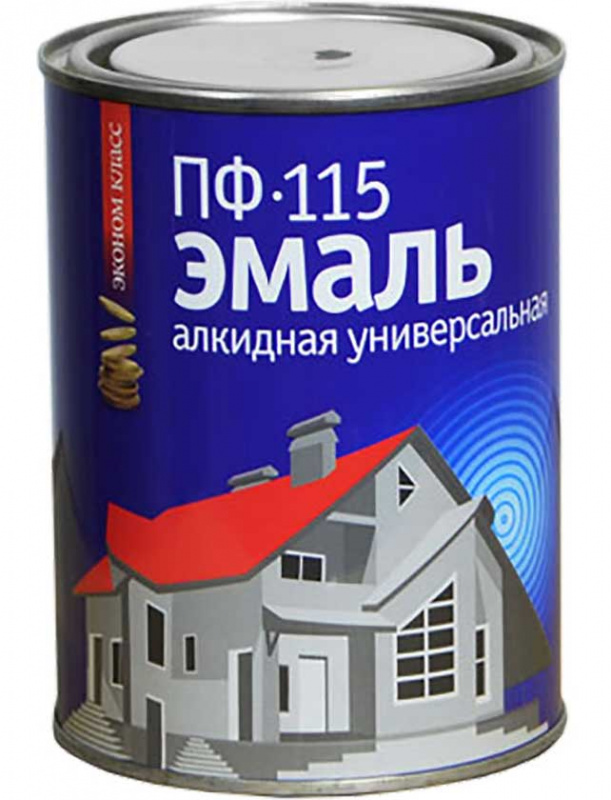 Эмаль алкидная ПФ-115 ярко-зеленая 0,8кг Эконом СЛКЗ
