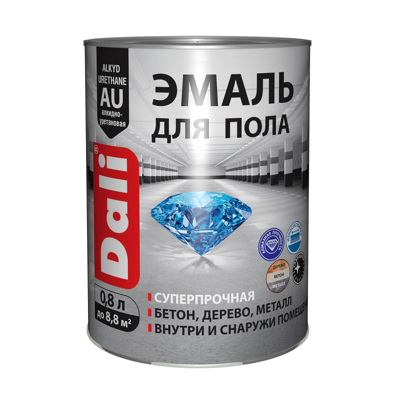 ЭМАЛЬ "DALI" ДЛЯ ПОЛА КРАСНО-КОРИЧНЕВАЯ 0,8 Л "РОГНЕДА"