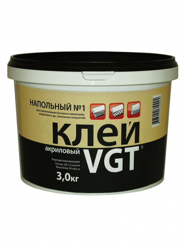 КЛЕЙ НАПОЛЬНЫЙ №1 "ЭКОНОМ" 4 КГ "ВГТ"